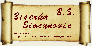 Biserka Simeunović vizit kartica